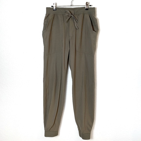 Lululemon Mens Olive Green Jogger Pants Size Medium Casual Pockets Drawstring - Picture 1 of 11